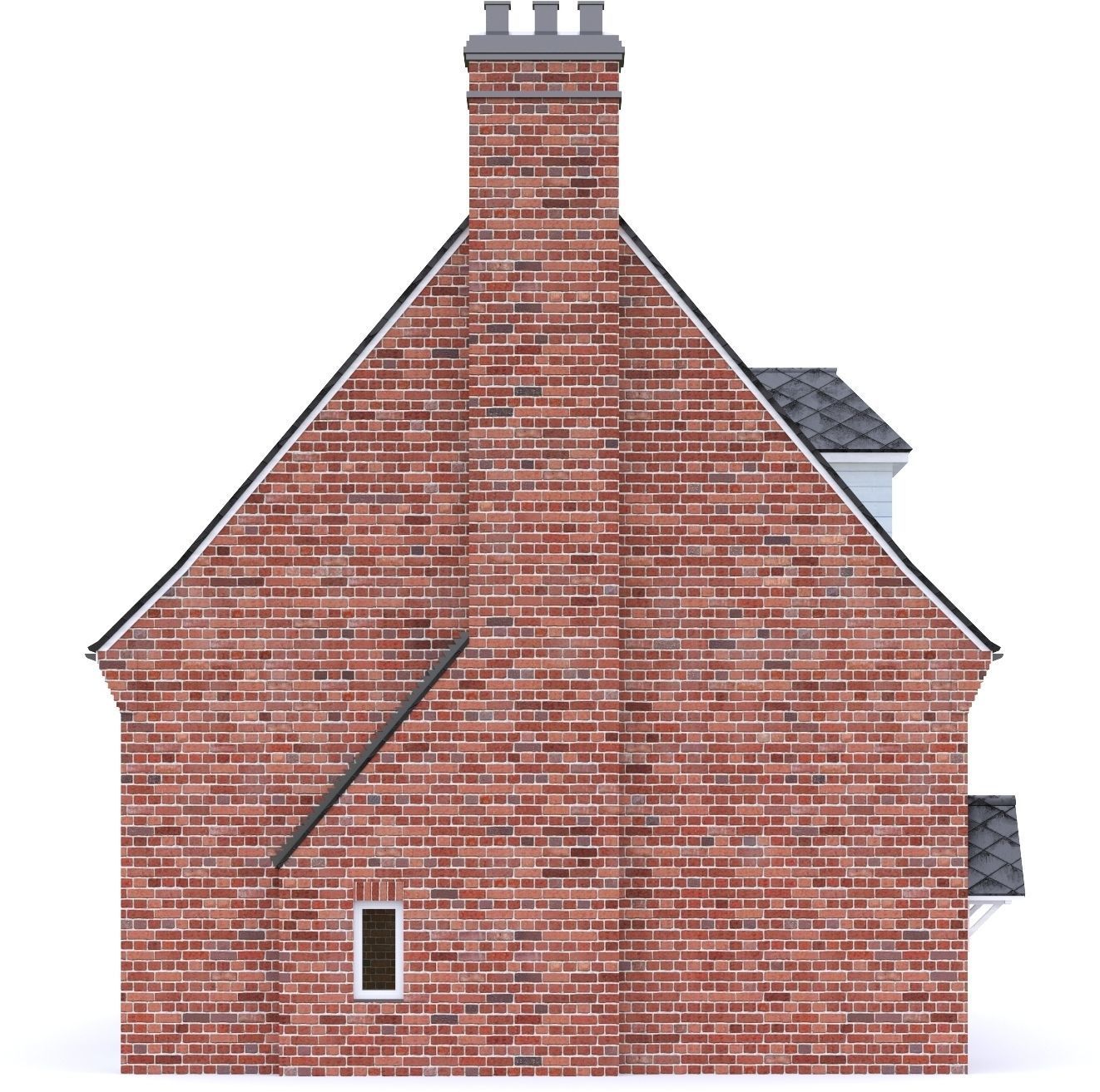 English Brick House 17 Low-poly 3D model_15