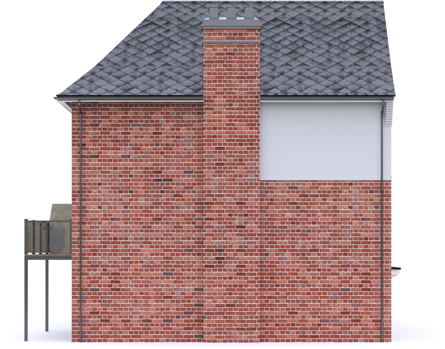 English Brick House 15 Low-poly 3D model_15