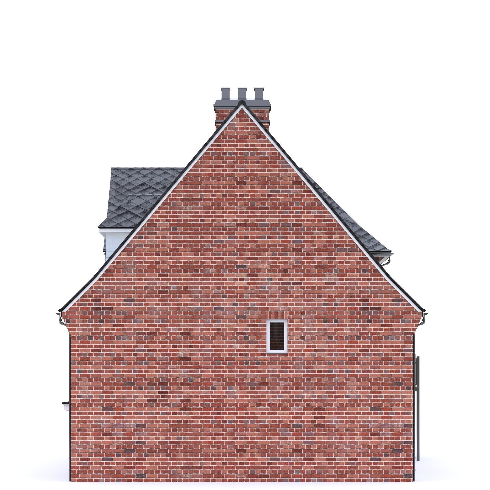 English Brick House 15 Low-poly 3D model_10