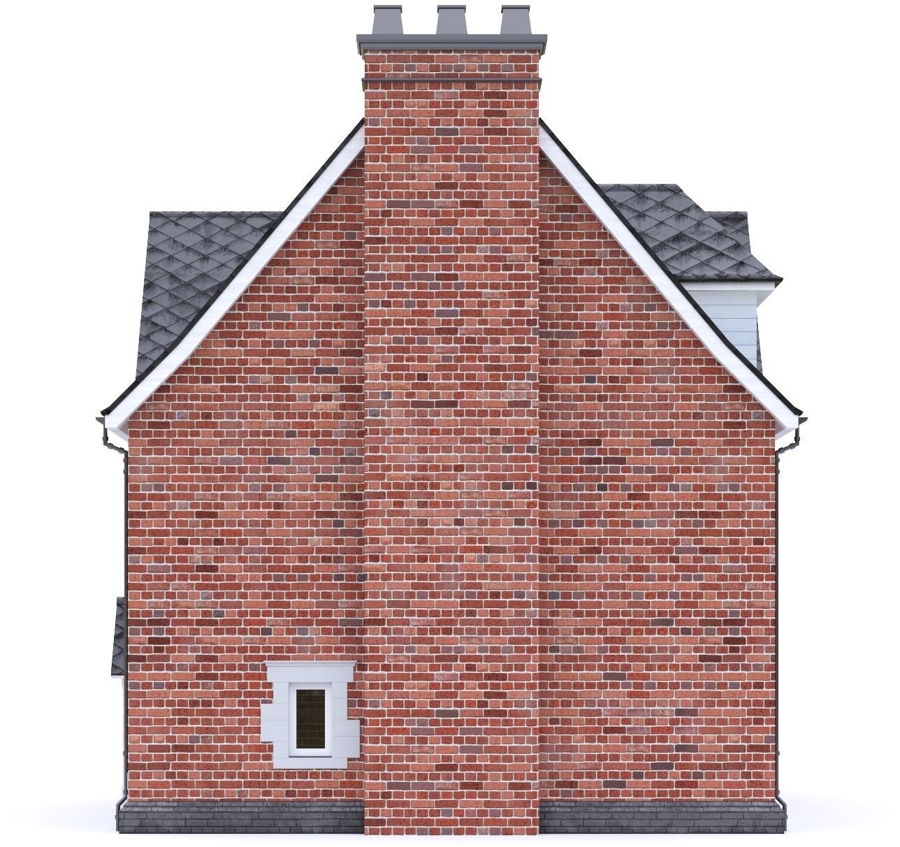 English Brick House 14 Low-poly 3D model_15