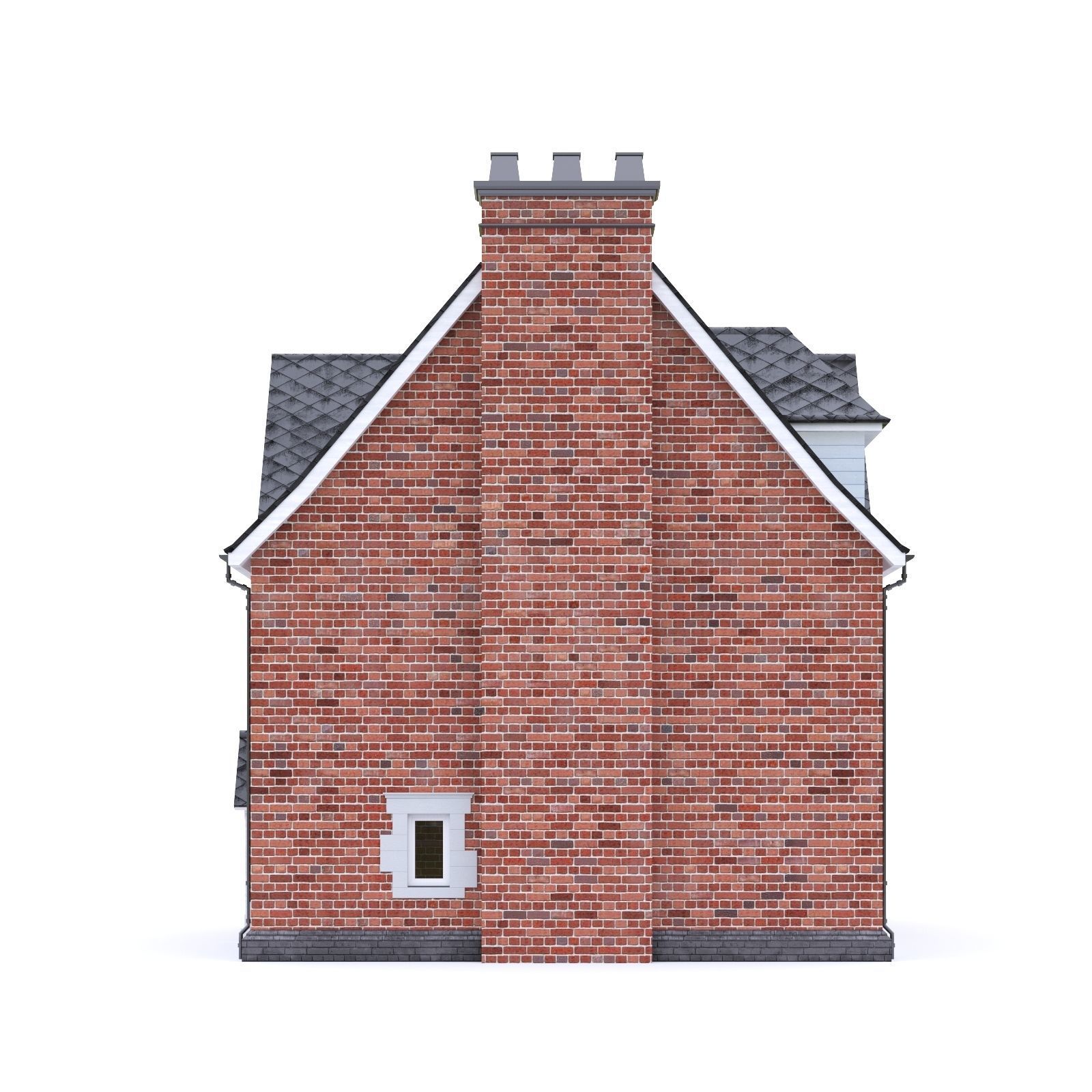 English Brick House 14 Low-poly 3D model_8