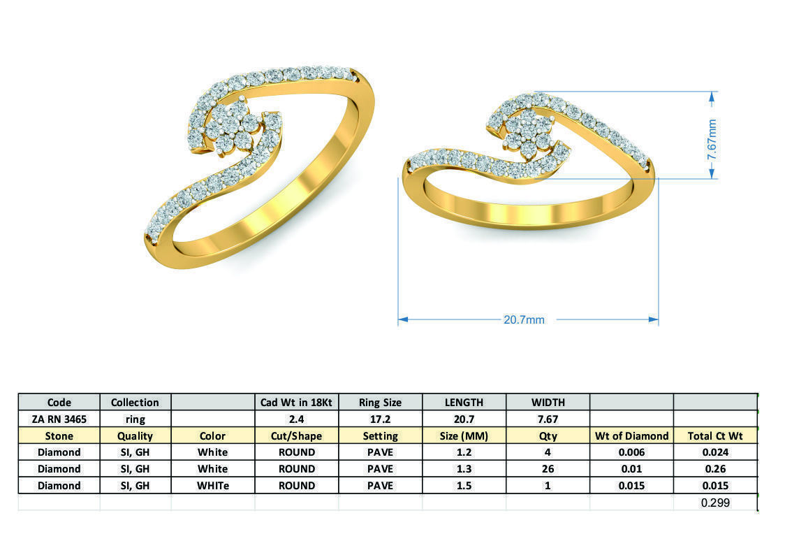 Women light weight ring 3dm stl render detail  3D print model_3