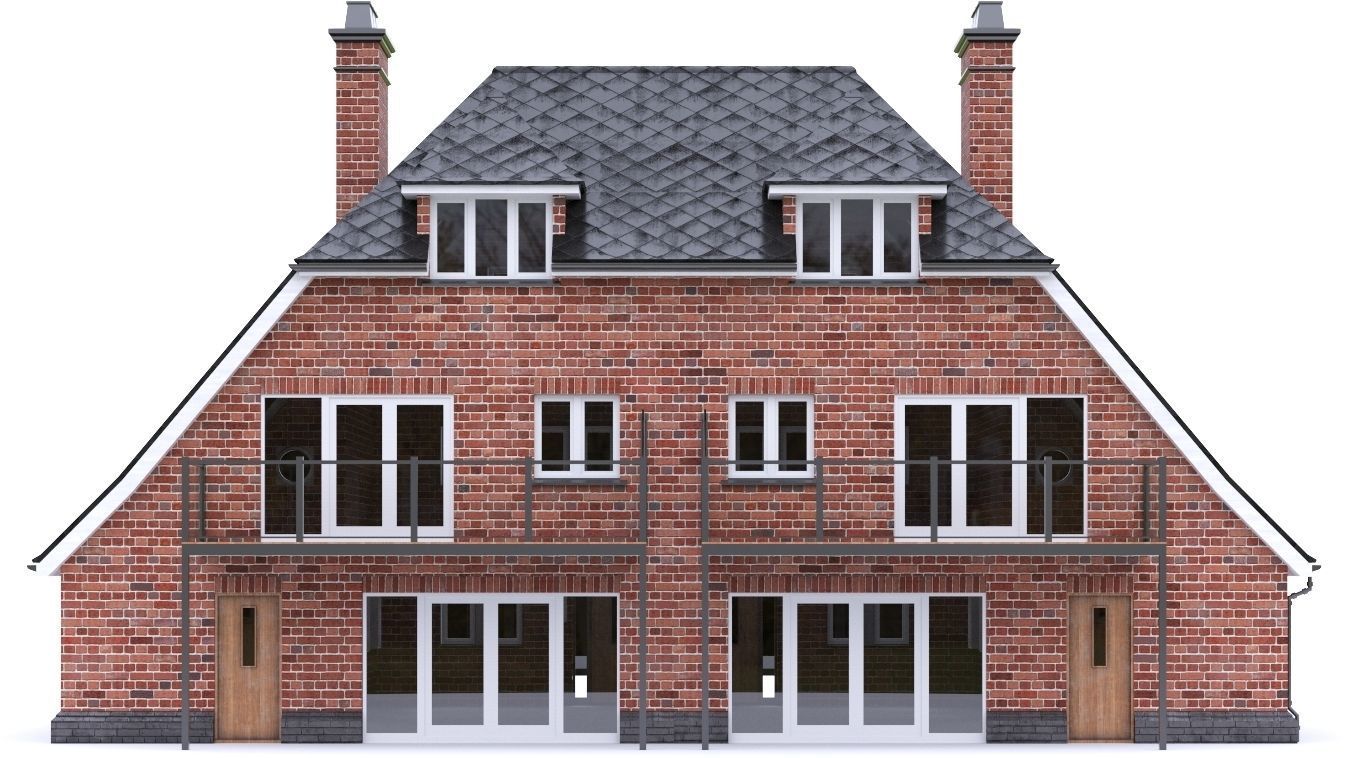 English Brick House 12 Low-poly 3D model_15