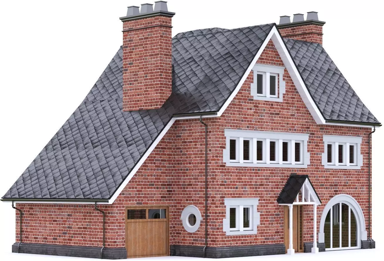 English Brick House 11 Low-poly 3D model_0
