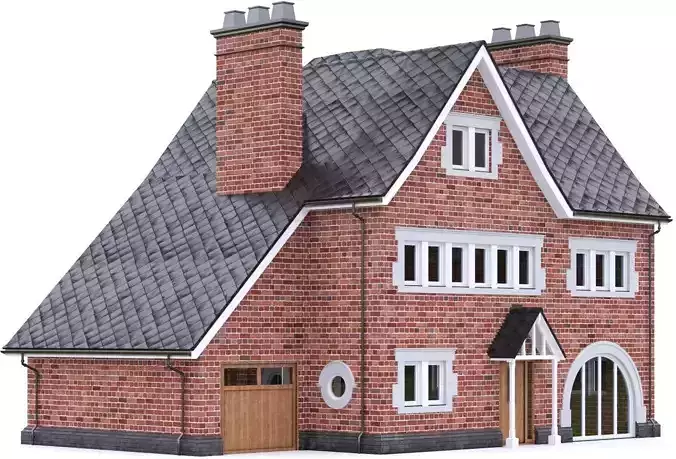 English Brick House 11 Low-poly 3D model