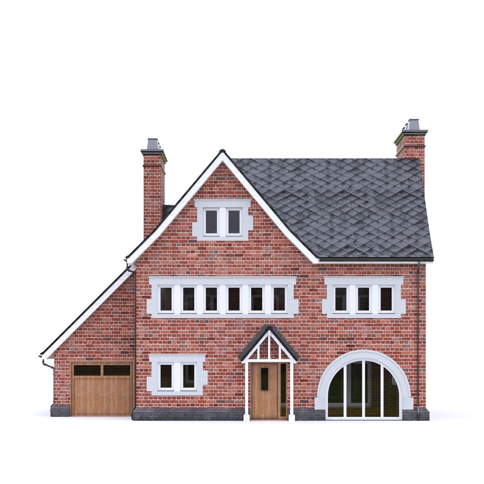 English Brick House 11 Low-poly 3D model_2