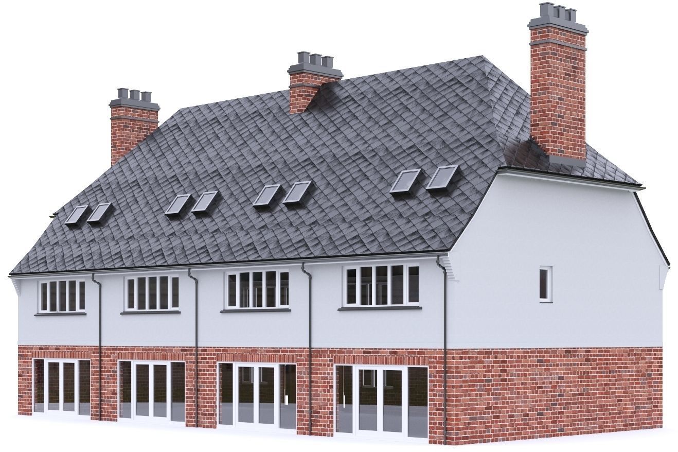 English Brick House 10 Low-poly 3D model_16