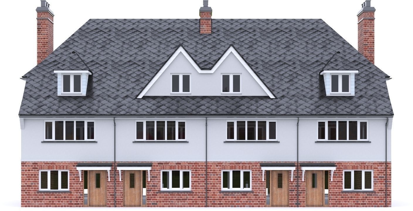 English Brick House 10 Low-poly 3D model_15