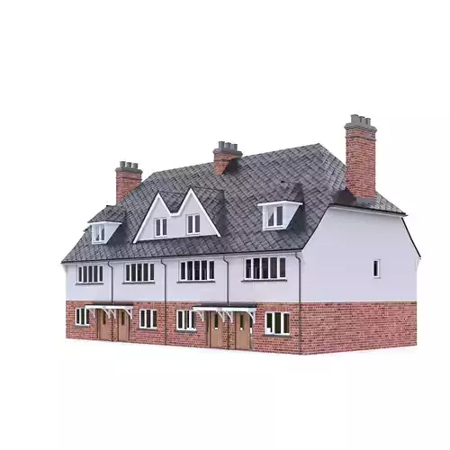 English Brick House 10 Low-poly 3D model