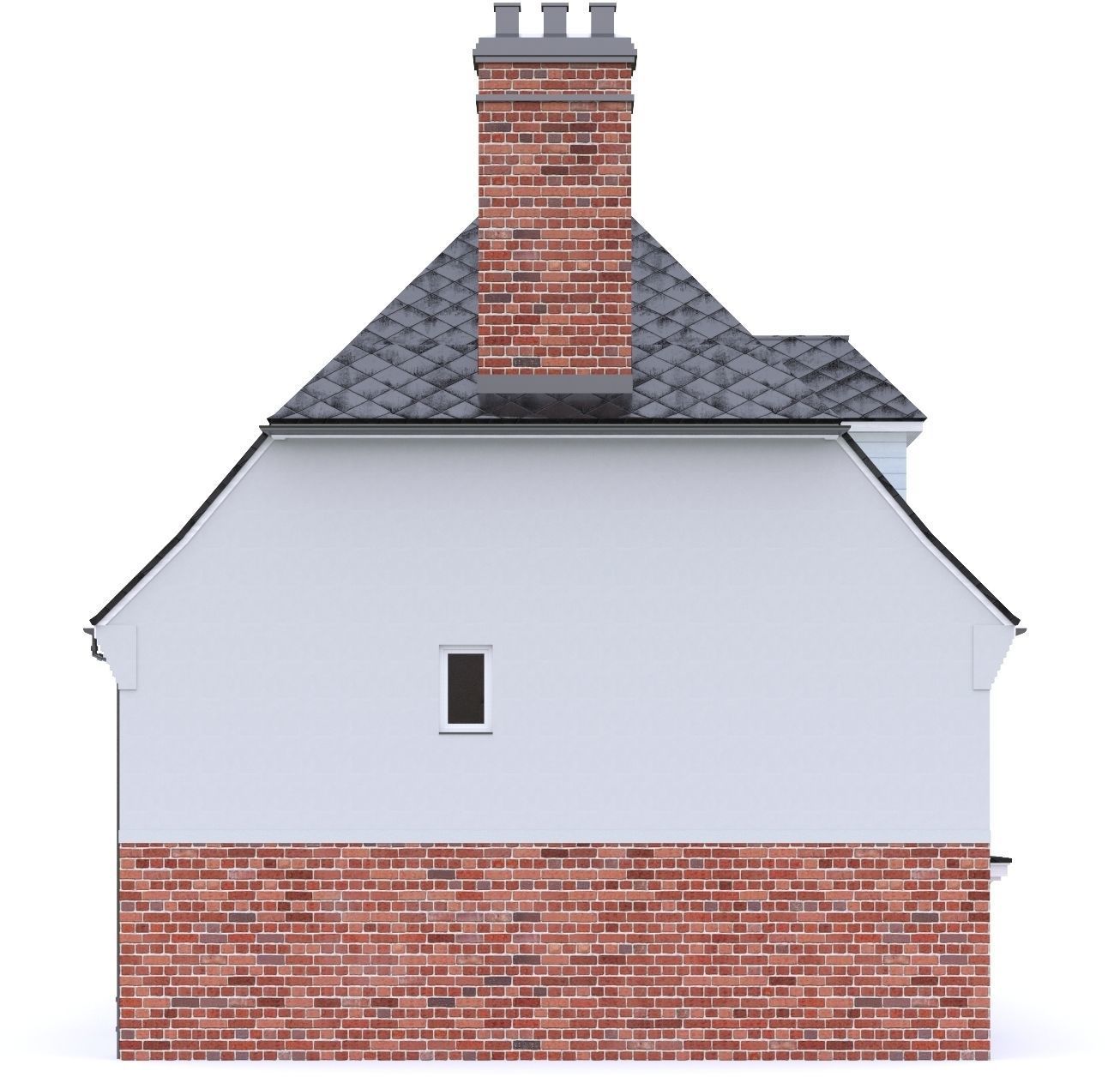 English Brick House 10 Low-poly 3D model_17