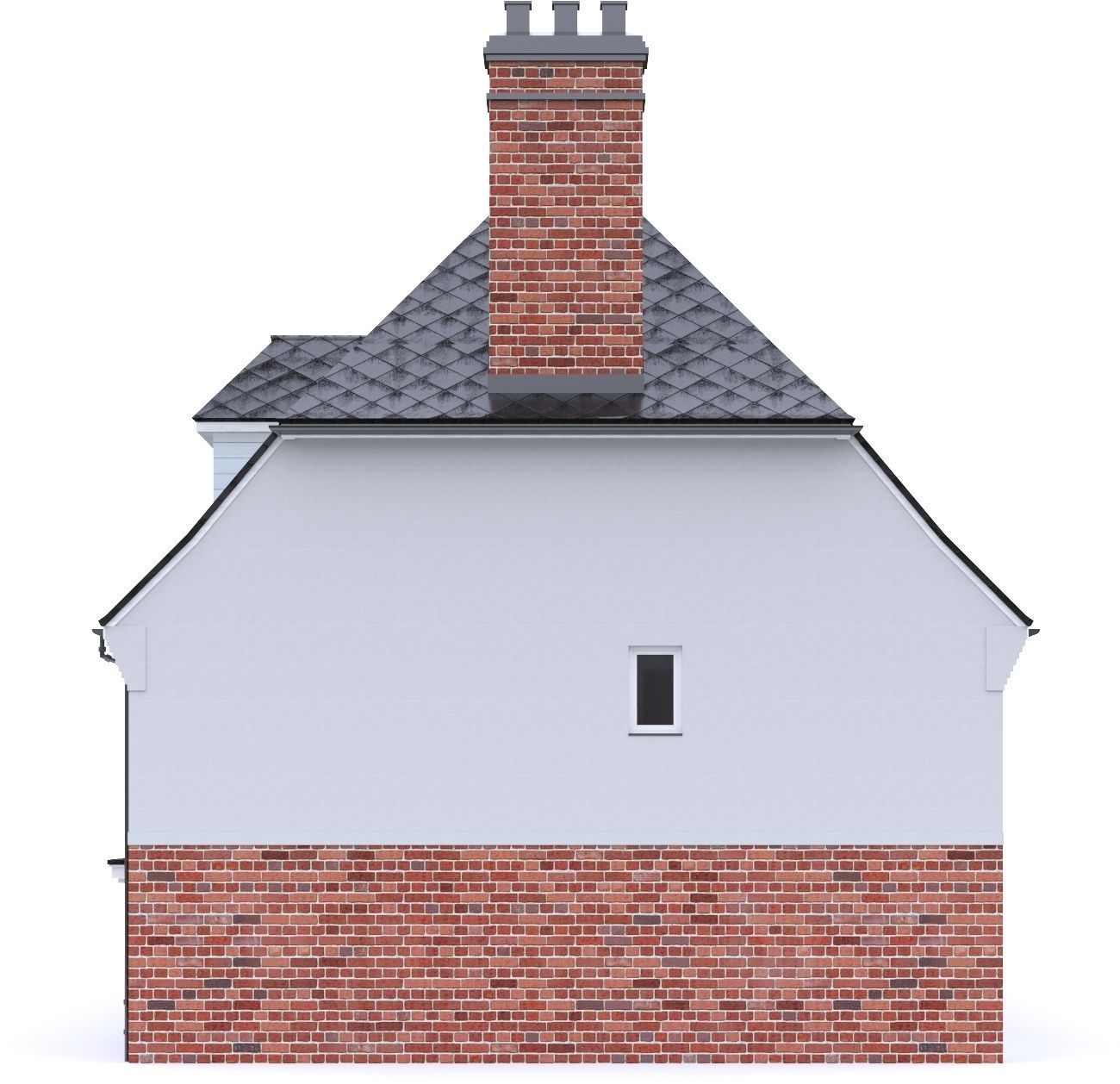 English Brick House 10 Low-poly 3D model_14