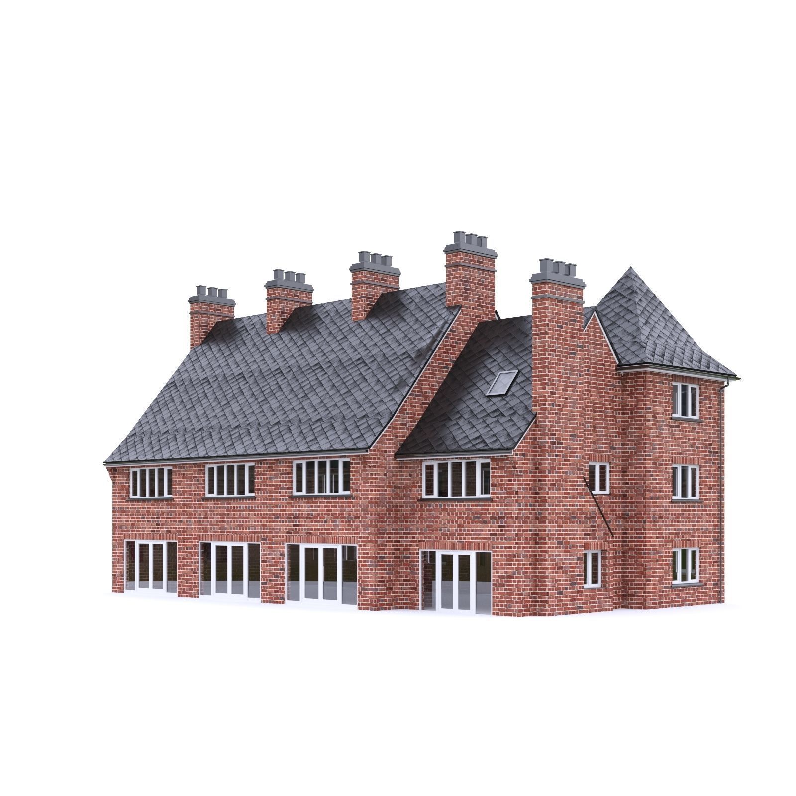 English Brick House 09 Low-poly 3D model_14
