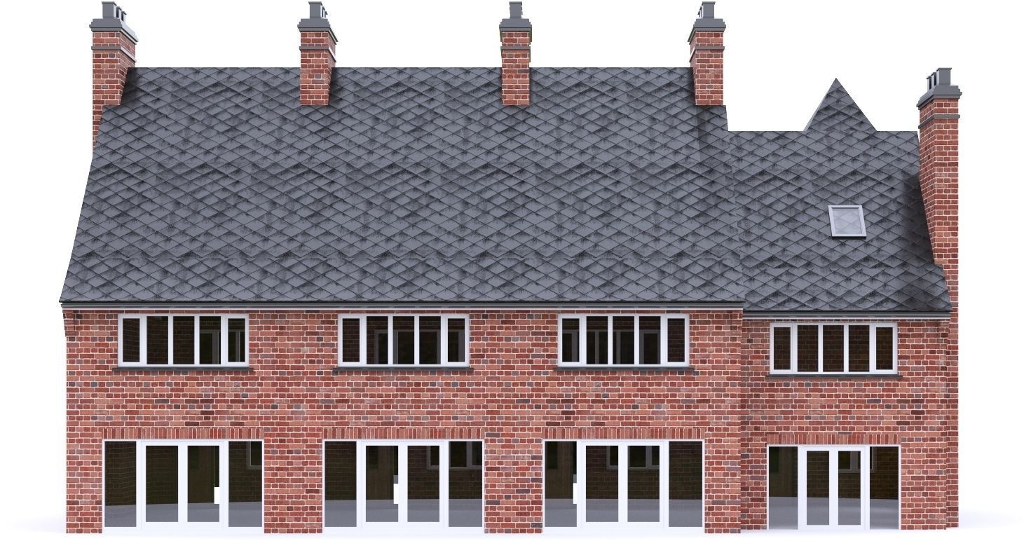 English Brick House 09 Low-poly 3D model_5