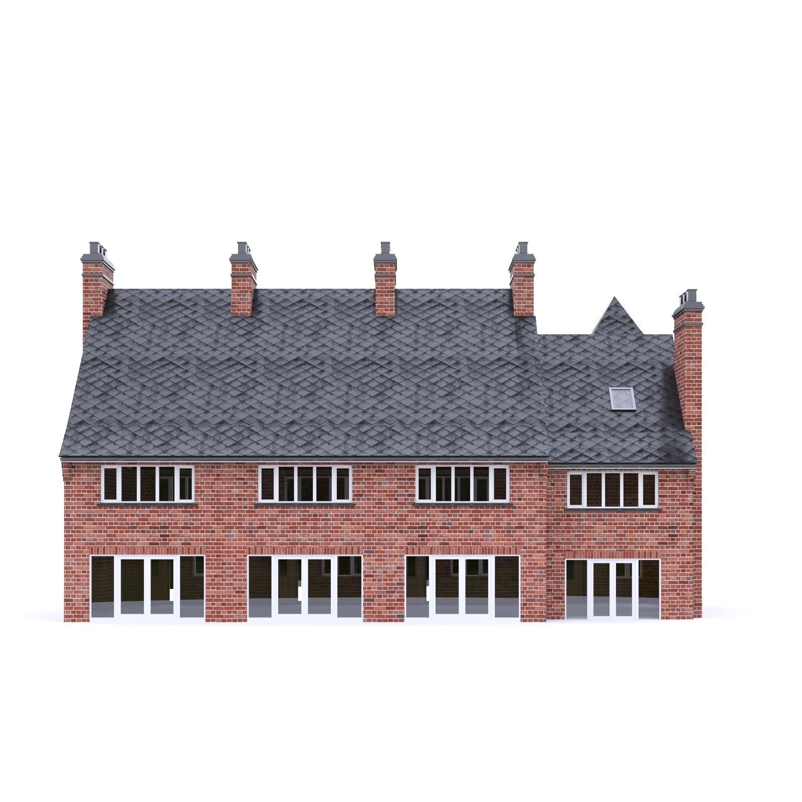 English Brick House 09 Low-poly 3D model_16