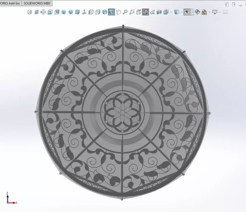 3D model of iron dome of iron art garden exterior 3D model