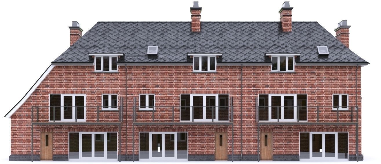 English Brick House 08 Low-poly 3D model_15