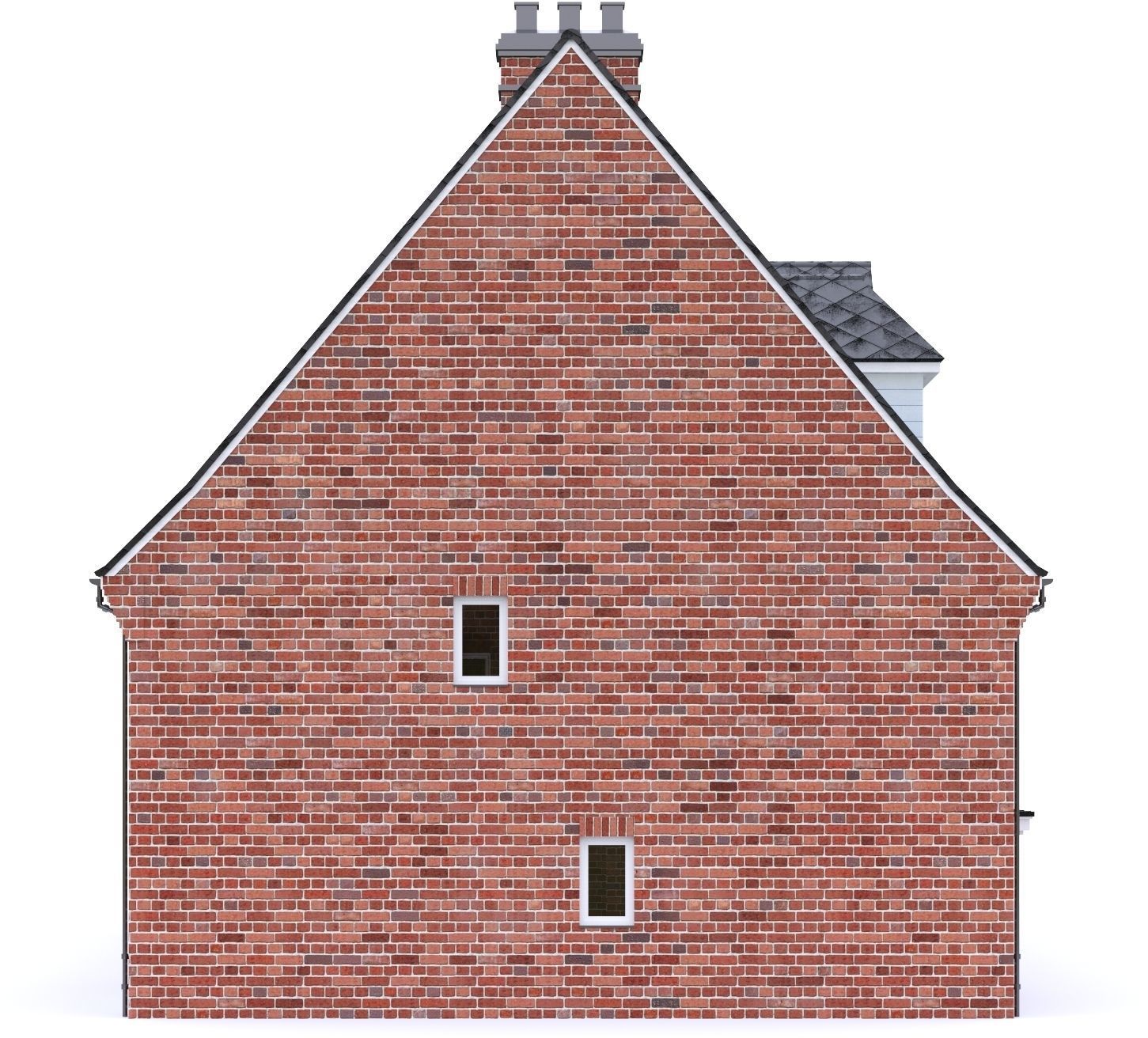 English Brick House 07 Low-poly 3D model_17