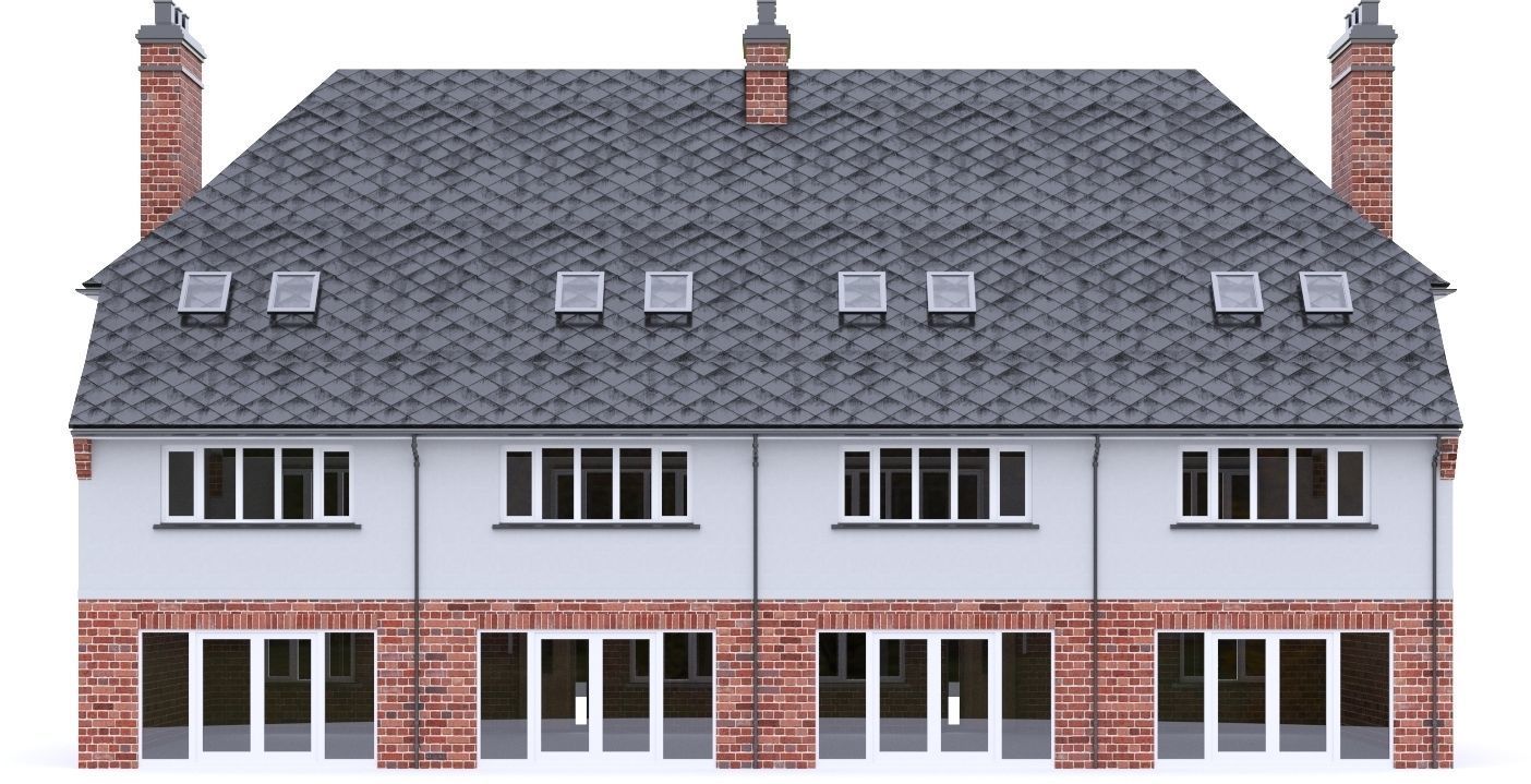 English Brick House 06 Low-poly 3D model_15