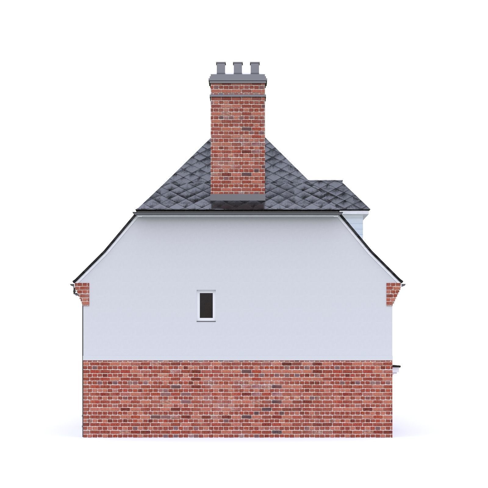 English Brick House 06 Low-poly 3D model_14