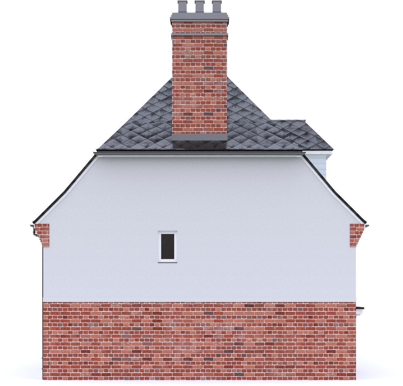 English Brick House 06 Low-poly 3D model_17