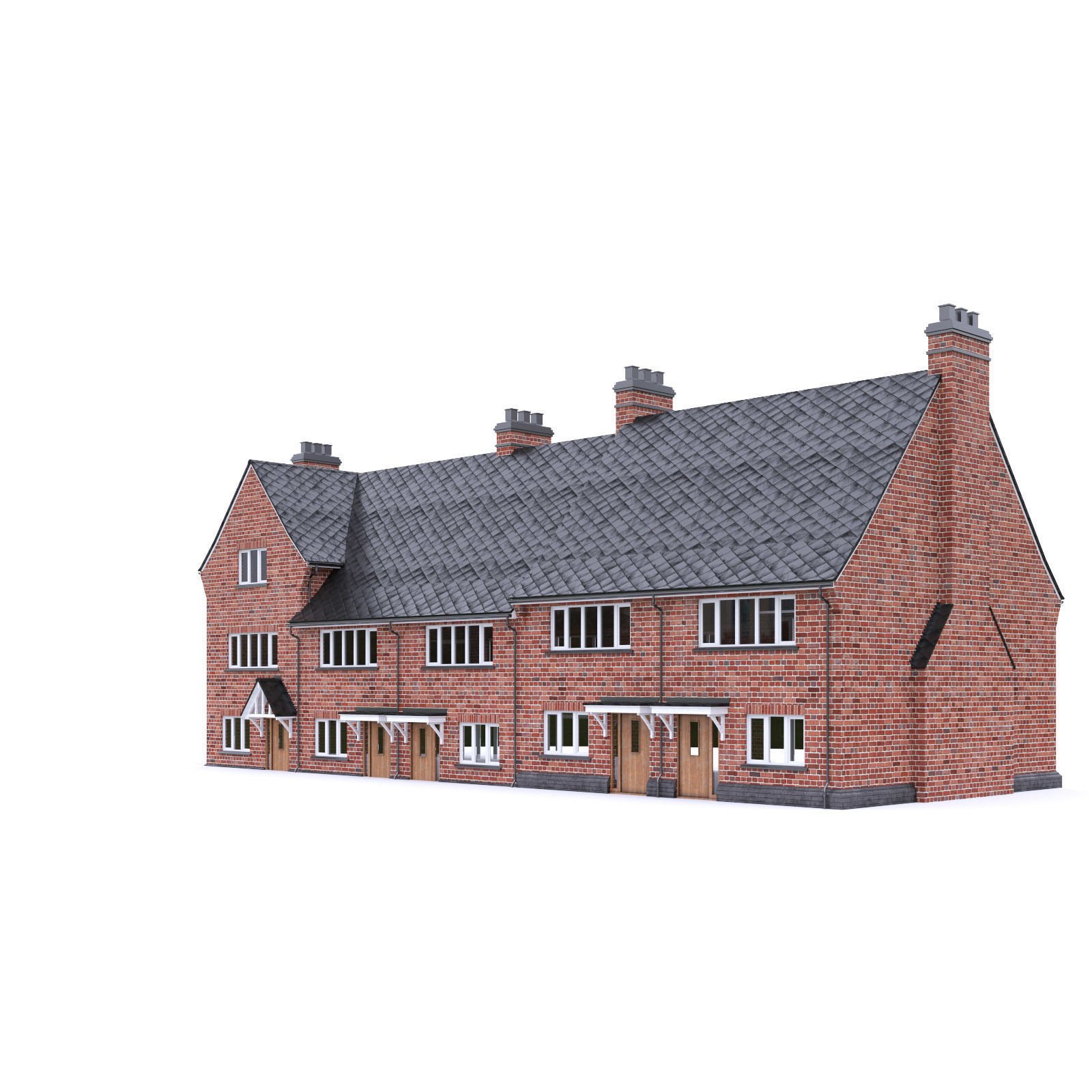 English Brick House 05 Low-poly 3D model_14