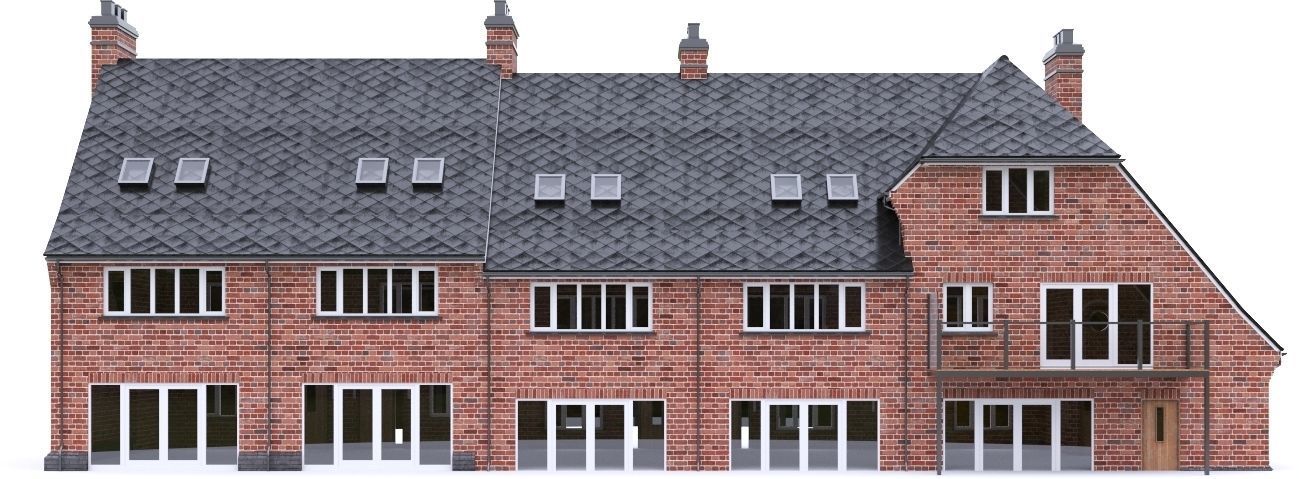 English Brick House 05 Low-poly 3D model_13