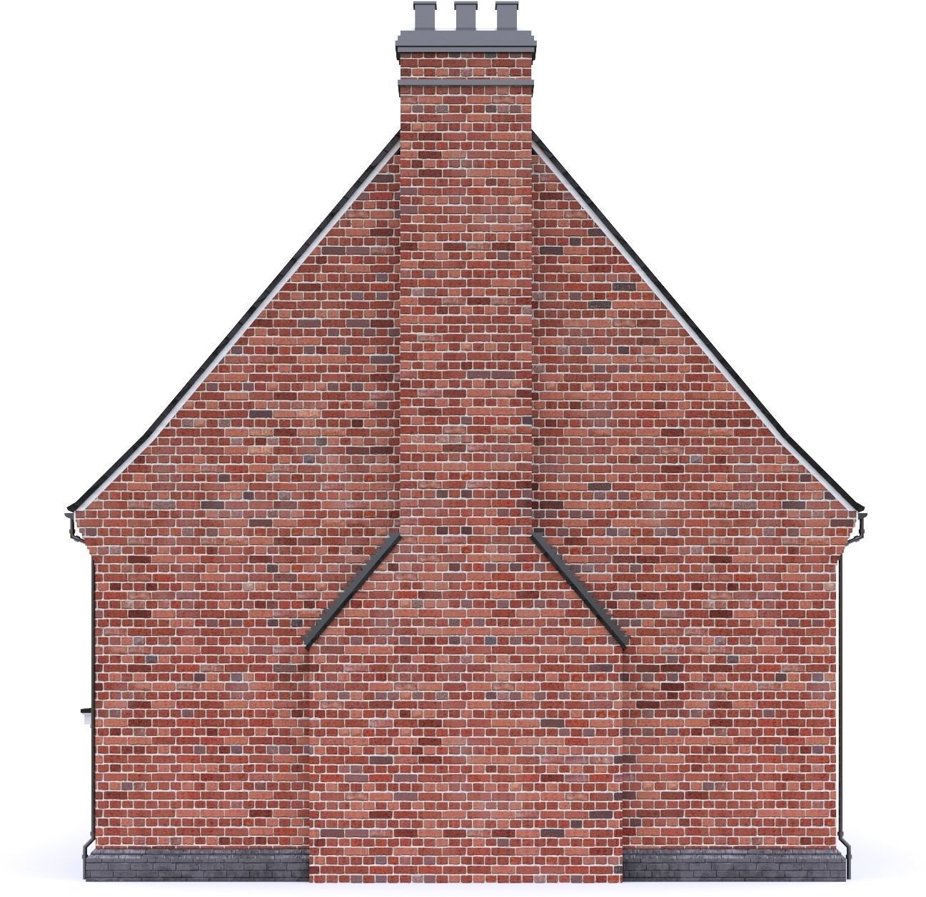English Brick House 05 Low-poly 3D model_17