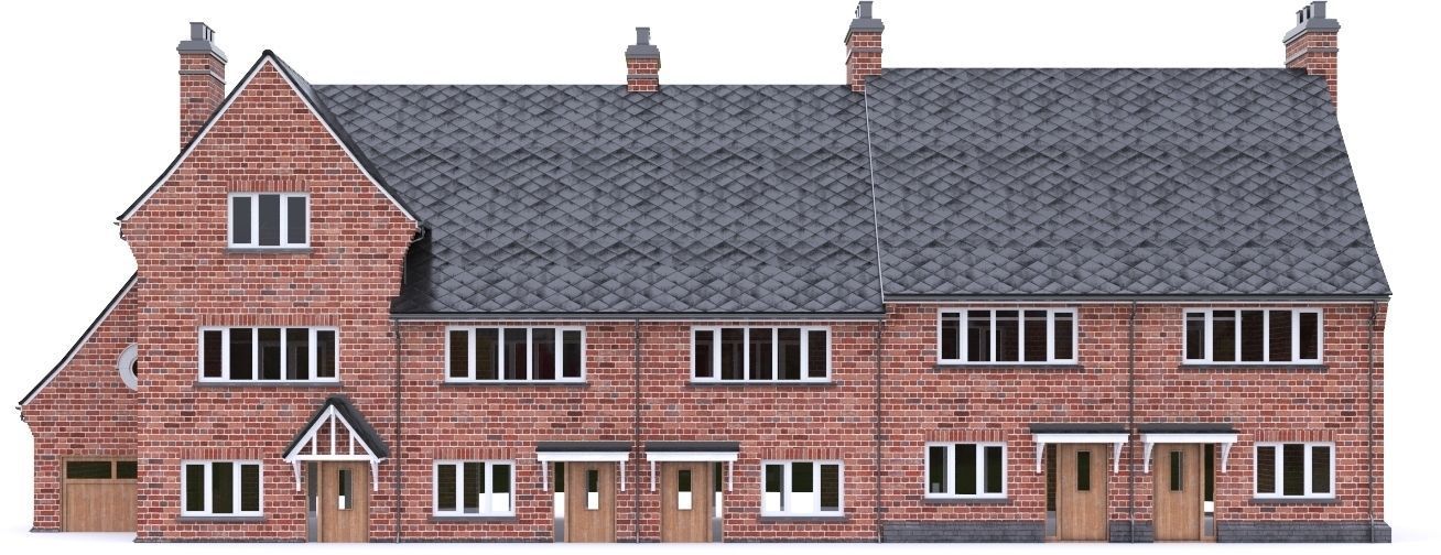 English Brick House 05 Low-poly 3D model_3