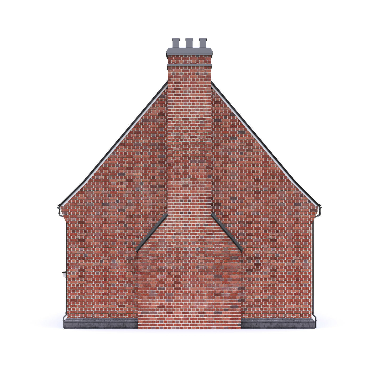 English Brick House 05 Low-poly 3D model_15