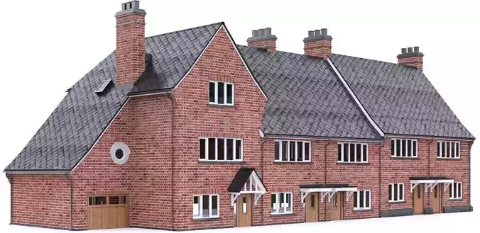 English Brick House 05 Low-poly 3D model
