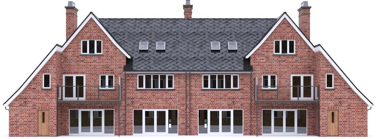 English Brick House 04 Low-poly 3D model_14