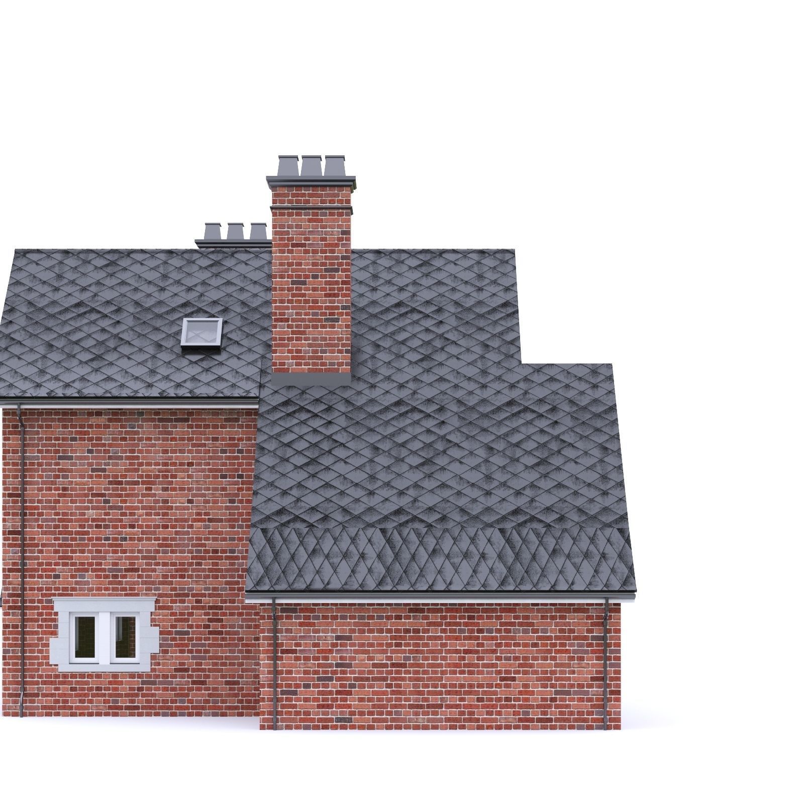 English Brick House 04 Low-poly 3D model_6