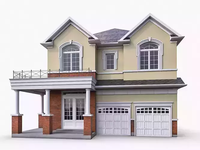 Cottage House 12  Low-poly 3D model