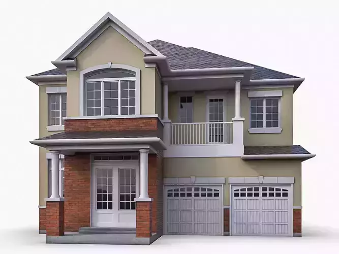 Cottage House 03  Low-poly 3D model