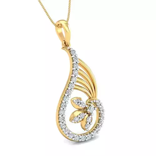 Women pendant-earrings set 3dm stl render detail 3D print model