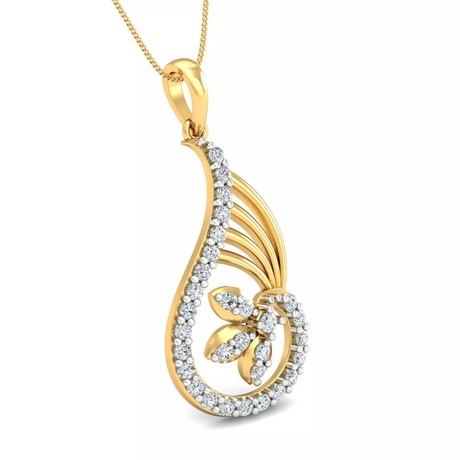 Women pendant-earrings set 3dm stl render detail 3D print model