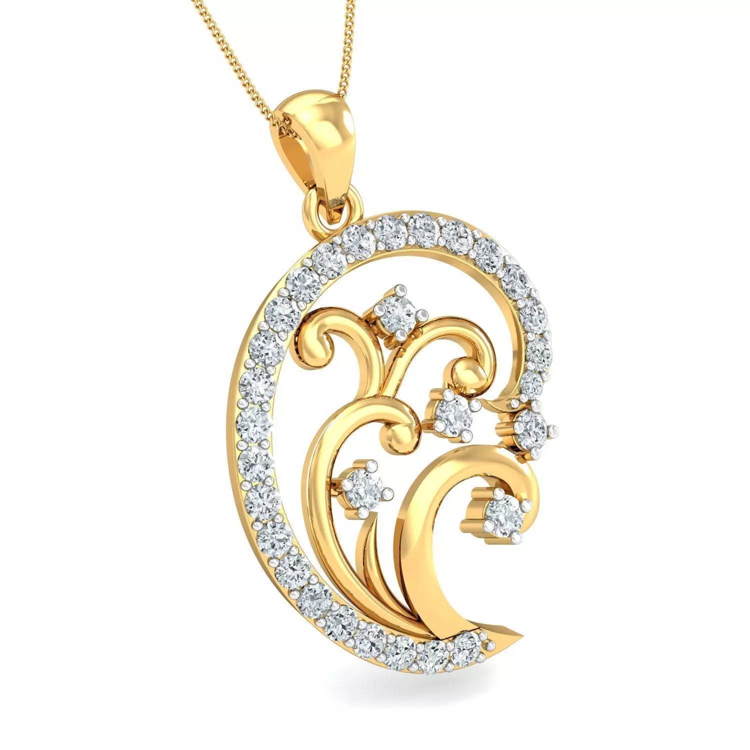 Women pendant-earrings set 3dm stl render detail 3D print model