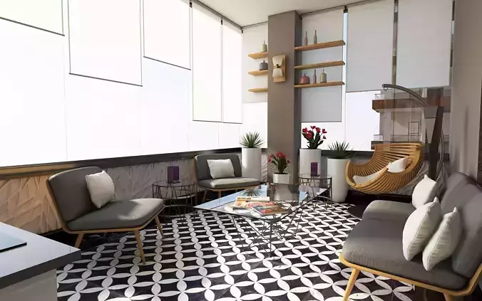 Peaceful Balcony Scene