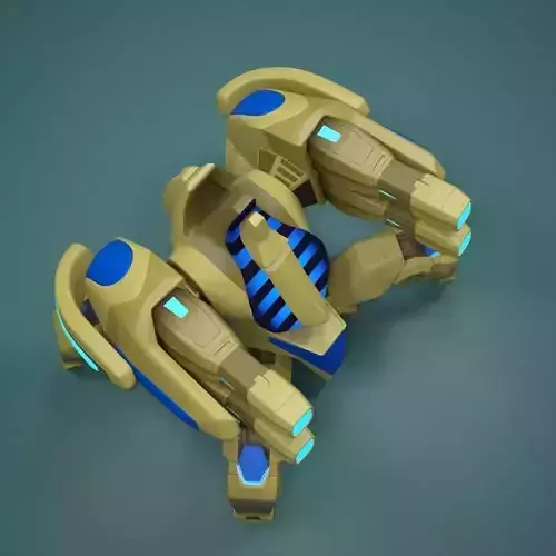 3D model of a robot based on StarCraft motives
