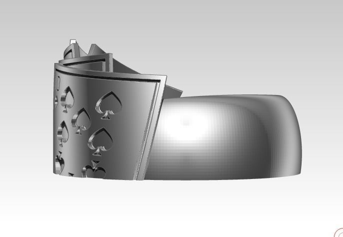Poker Star Playing cards sport casino gambling king ring 3D print model_4