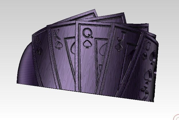 Poker Star Playing cards sport casino gambling king ring 3D print model_6