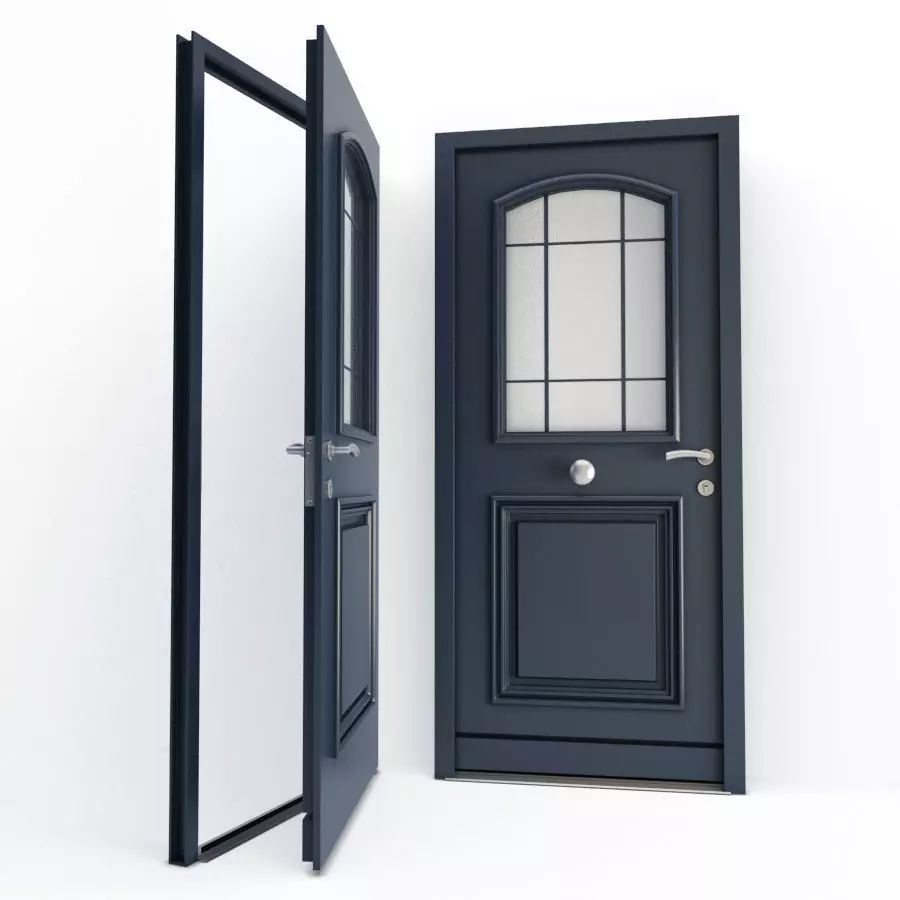 Door Audierne and Doorknob 3D model_0