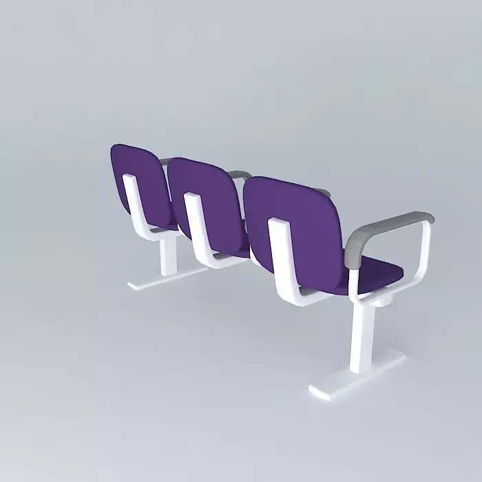 Tandem Chairs Free 3D model
