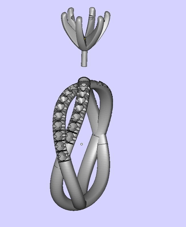 Gorgeous rope style twisted engagement ring  6claws 3dmodel 3D print model_10