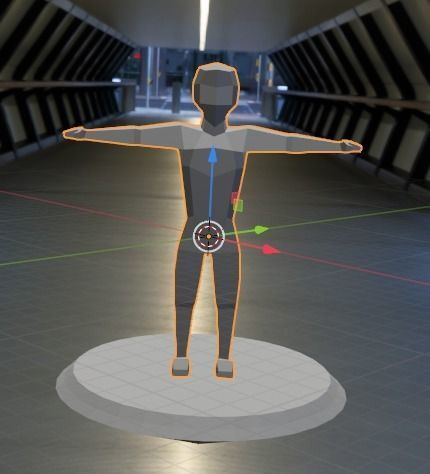 Human model Low Poly on platform Free 3D model_4