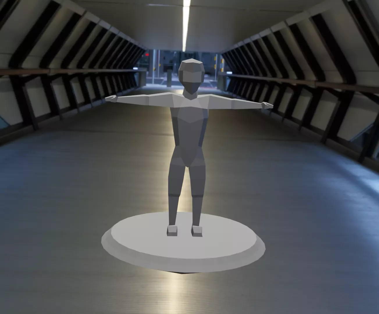 Human model Low Poly on platform Free 3D model_0