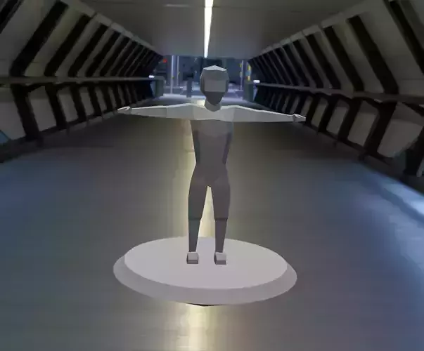 Human model Low Poly on platform Free 3D model