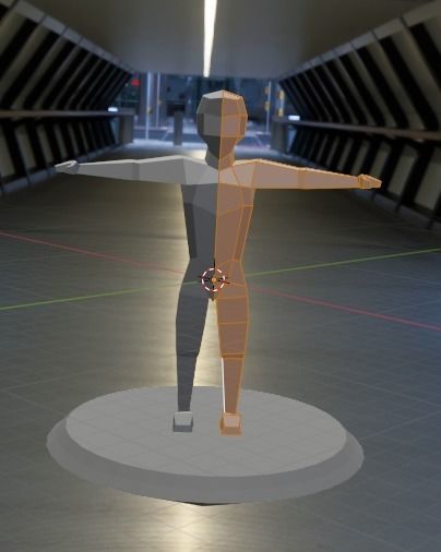 Human model Low Poly on platform Free 3D model_3