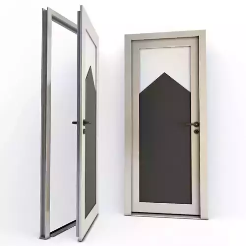 Metallic Door Mon Cabanon and Doorknob