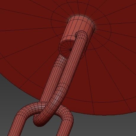 Five Cays 1 Light Pendant in Gold Leaf 3D model_3